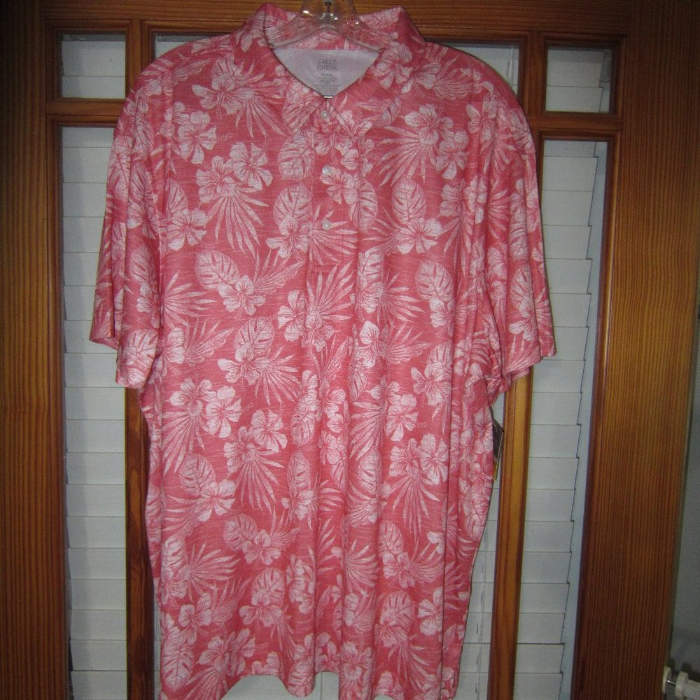 Falls Creek Polo Shirt XL XXL NEW Performance Fast Dri NEW Floral